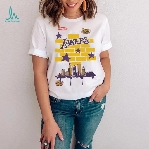 Los Angeles Lakers Mitchell & Ness x Tats Cru Hardwood Classics City T Shirt