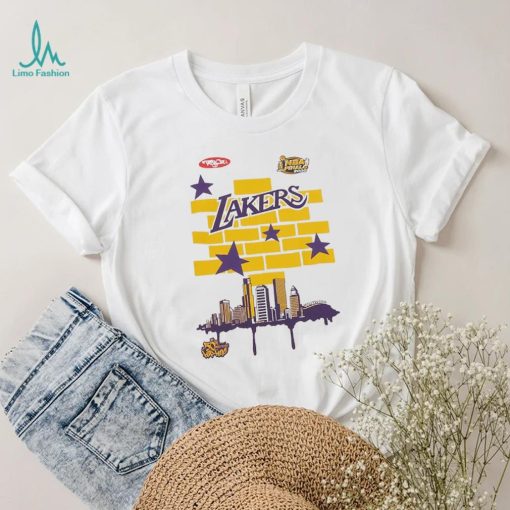 Los Angeles Lakers Mitchell & Ness x Tats Cru Hardwood Classics City T Shirt