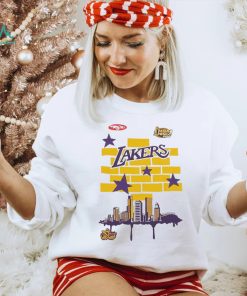 Los Angeles Lakers Mitchell & Ness x Tats Cru Hardwood Classics City T Shirt