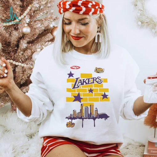 Los Angeles Lakers Mitchell & Ness x Tats Cru Hardwood Classics City T Shirt