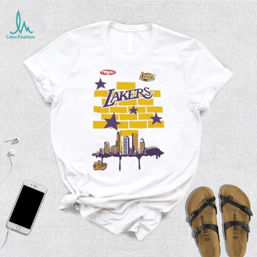 Los Angeles Lakers Mitchell & Ness x Tats Cru Hardwood Classics City T Shirt