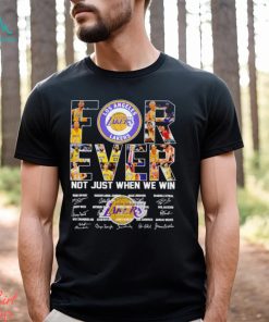 Los Angeles Lakers basketball forever not just when we win signatures logo shirt
