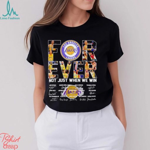 Los Angeles Lakers basketball forever not just when we win signatures logo shirt