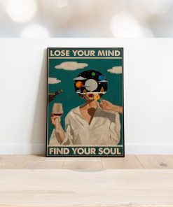 Lose Your Mind Find Your Soul Vintage Poster, Lose Your Mind Print, Vintage Music Inspired Wall Art, Retro Poster Print, Music Retro Poster