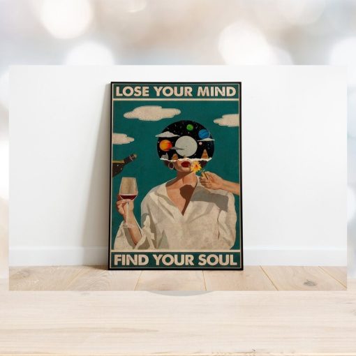 Lose Your Mind Find Your Soul Vintage Poster, Lose Your Mind Print, Vintage Music Inspired Wall Art, Retro Poster Print, Music Retro Poster