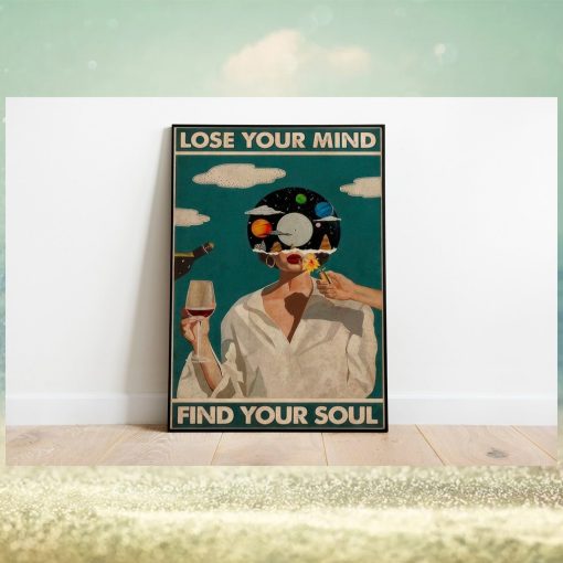 Lose Your Mind Find Your Soul Vintage Poster, Lose Your Mind Print, Vintage Music Inspired Wall Art, Retro Poster Print, Music Retro Poster