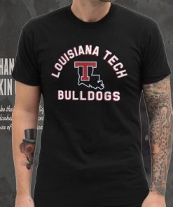 Louisiana Tech Bulldogs Blue Retro Stack T Shirt