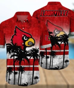 Louisville Cardinals Logo Coconut Tropical Hawaiian Shirt Beach Gift For Fans