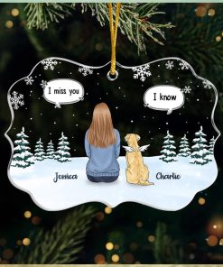 Love Leaves A Memory   Memorial Personalized Custom Ornament   Acrylic Benelux Shaped   Christmas Gift, Sympathy Gift For Pet Owners, Pet Lovers