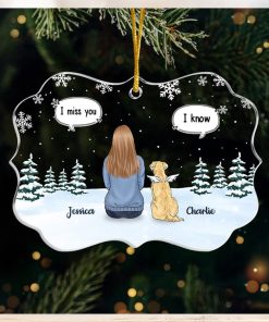 Love Leaves A Memory   Memorial Personalized Custom Ornament   Acrylic Benelux Shaped   Christmas Gift, Sympathy Gift For Pet Owners, Pet Lovers