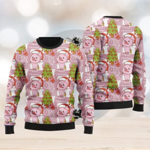 Lovely Pig On Pink Ugly Christmas Sweater Funny Gift For Men And Women Family Holidays