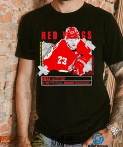 Lucas Raymond number 23 Detroit Red Wings ice hockey player pose paper gift shirt