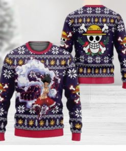 Luffy Gear 4 Ugly Christmas Sweater One Piece Anime Xmas Gift