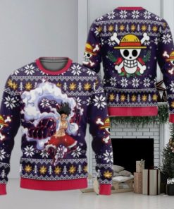 One Piece Luffy Gear 5 Ugly Christmas Sweater Xmas Gift