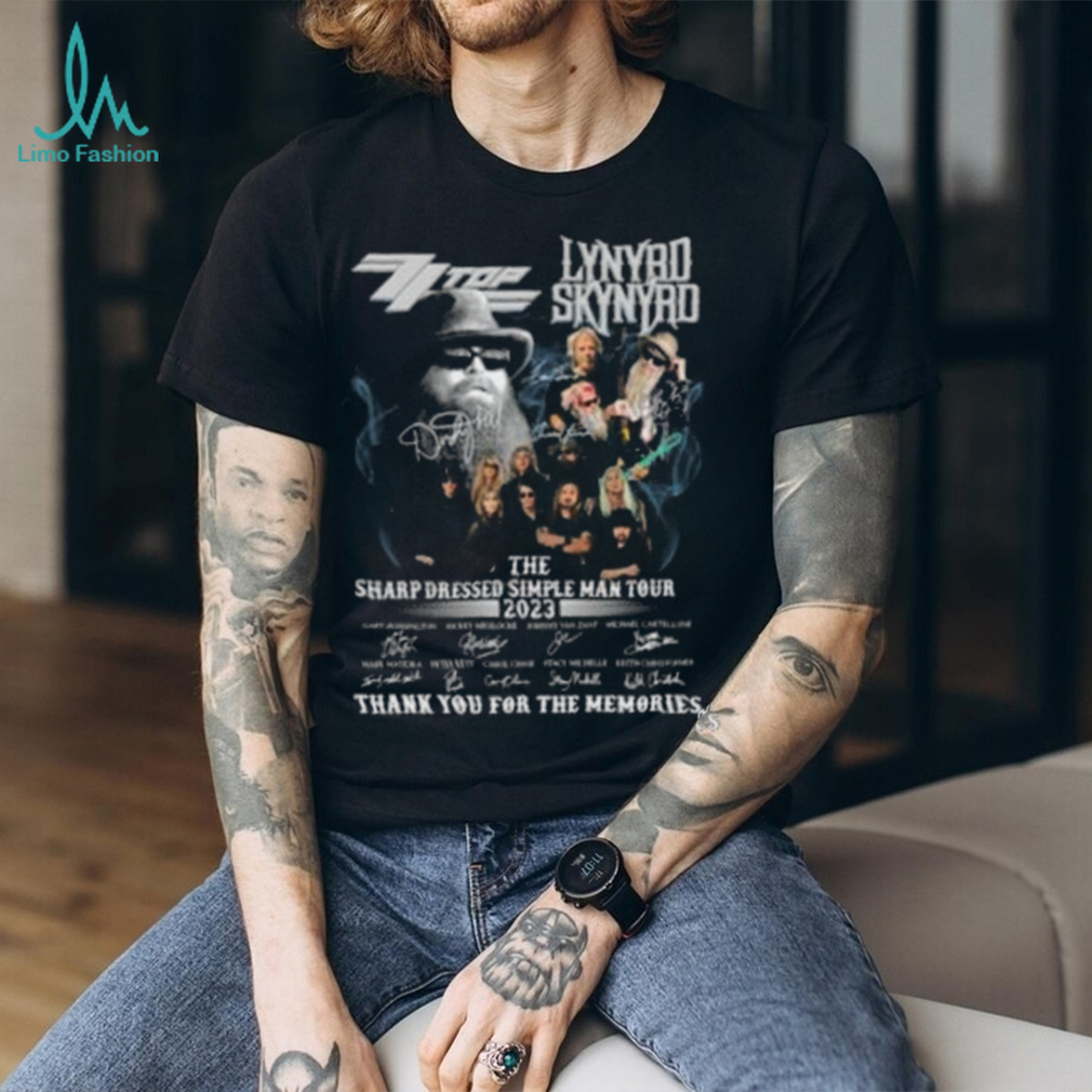 Lynyrd Skynyrd & ZZ Top_ The Sharp Dressed Simple Man Tour T Shirt Lynyrd Skynyrd & ZZ Top_ The Sharp Dressed Simple Man Tour T Shirt