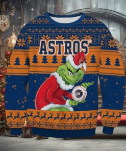 MLB Houston Astros Grinch AOP Ugly Christmas Sweater Christmas Gift For Men And Women