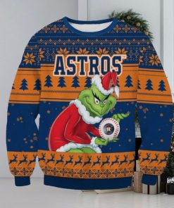 MLB Houston Astros Grinch AOP Ugly Christmas Sweater Christmas Gift For Men And Women