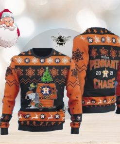 MLB Houston Astros Snoopy All Over Print Christmas AOP Sweater