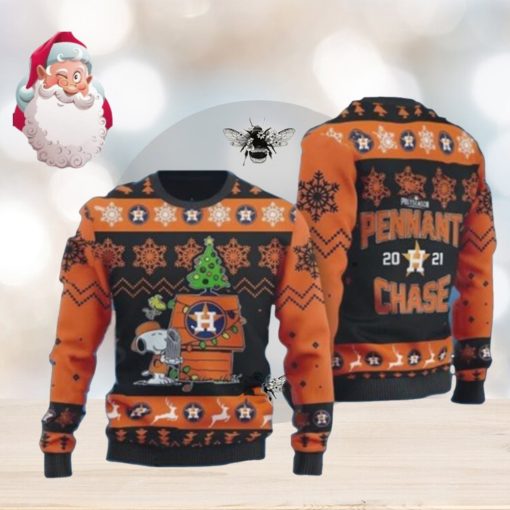 MLB Houston Astros Snoopy All Over Print Christmas AOP Sweater