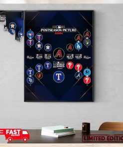 MLB Postseason Picture Matchups x Adobe 2023 World Series Arizona Diamondbacks vs Texas Rangers Poster Canvas