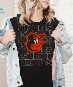 MLB Team Apparel Youth Baltimore Orioles Black Letterman T Shirt