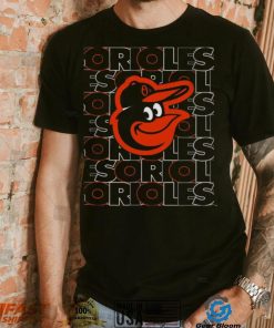 MLB Team Apparel Youth Baltimore Orioles Black Letterman T Shirt