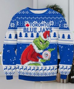 MLB Toronto Blue Jays Grinch AOP Ugly Christmas Sweater Christmas Gift For Men And Women