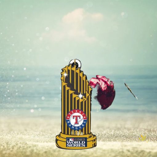 MLB World Series 2023 Champions Trophy Texas Rangers Tree Decorations Holiday Gift Ornament