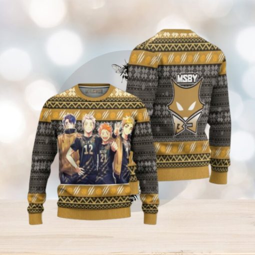 MSBY Black Jackal Ugly Christmas Sweater Haikyuu Anime Xmas Gift