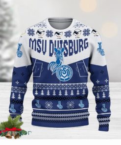 MSV Duisburg Snowflakes Tree Custom Name Ugly Christmas Sweater New For Fans Gift Holidays Christmas