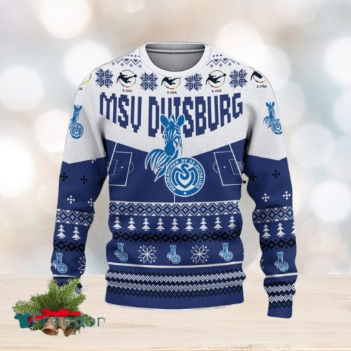 MSV Duisburg Snowflakes Tree Custom Name Ugly Christmas Sweater New For Fans Gift Holidays Christmas