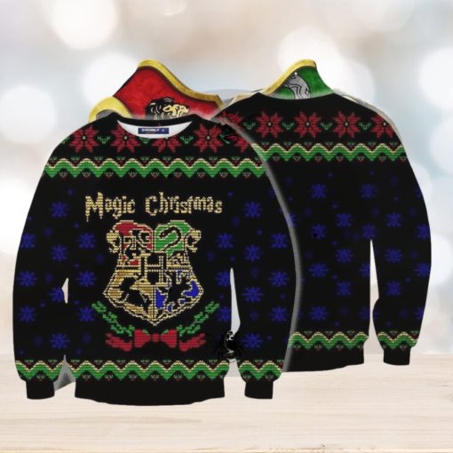 Magic Christmas Harry Potter Hogwarts Logo Ugly Christmas Sweaters