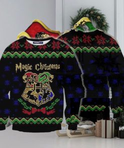 Magic Christmas Harry Potter Hogwarts Logo Ugly Christmas Sweaters