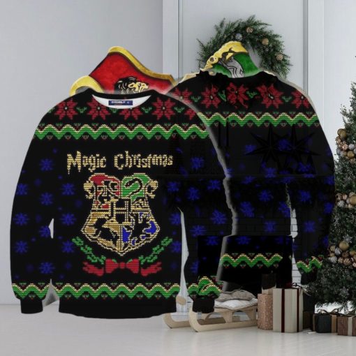 Magic Christmas Harry Potter Hogwarts Logo Ugly Christmas Sweaters