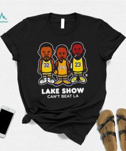 Magic Johnson Kobe Bryant Kobe LeBron players Lake show can’t beat LA caricature shirt