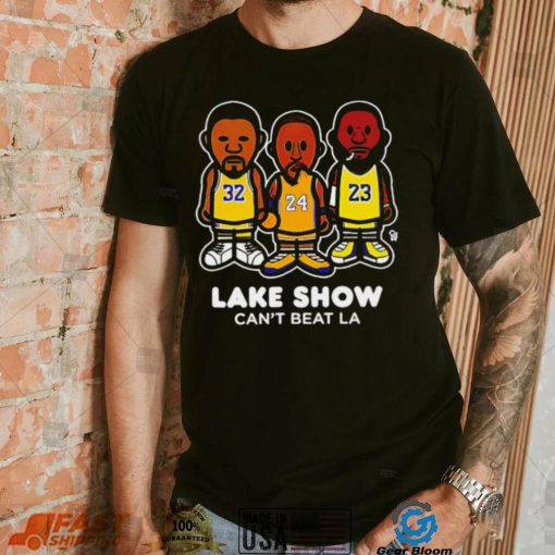 Magic Johnson Kobe Bryant Kobe LeBron players Lake show can’t beat LA caricature shirt