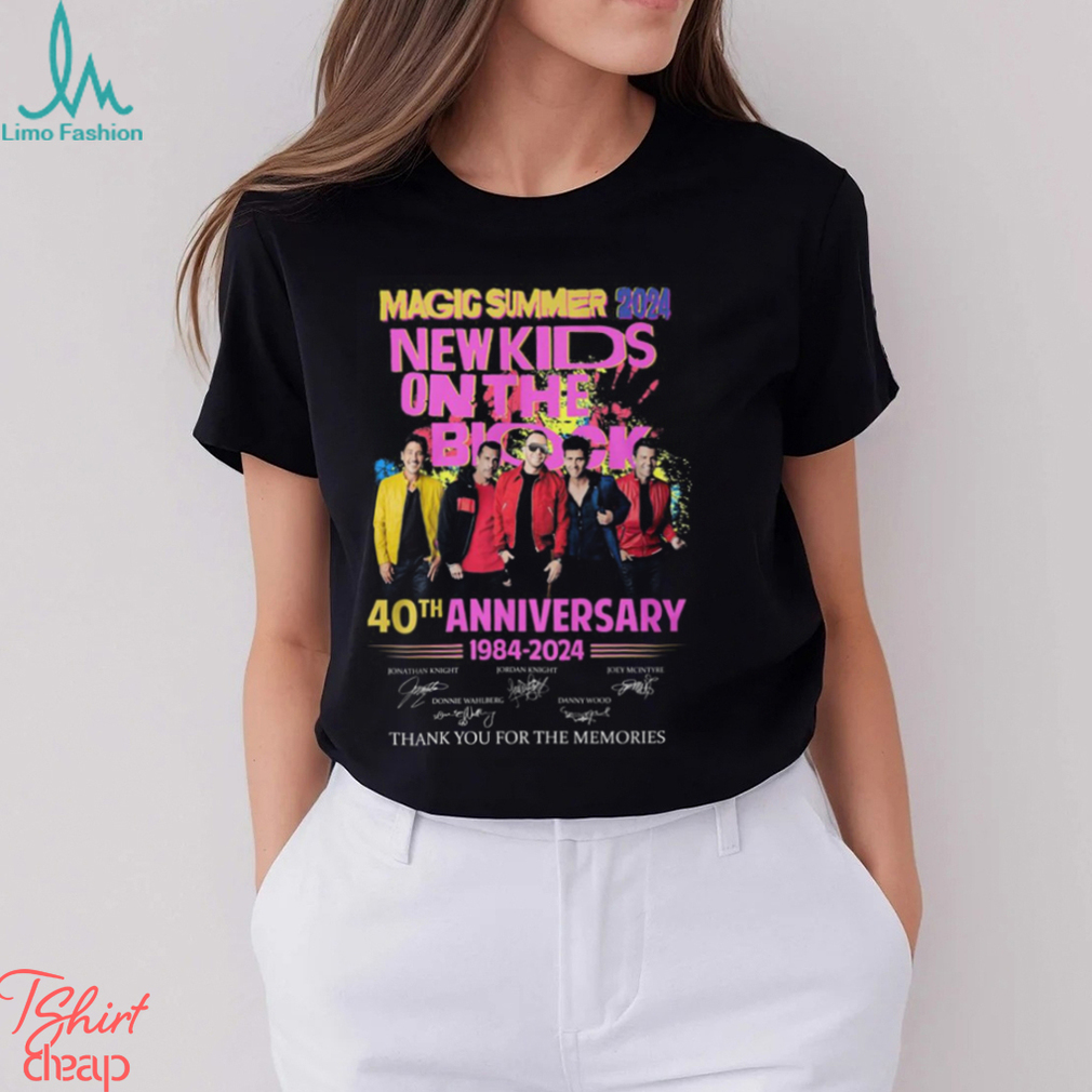 Magic Summer 2024 New Kids On The Block 40th Anniversary 1984 – 2024 Thank You For The Memories T Shirt Magic Summer 2024 New Kids On The Block 40th Anniversary 1984 – 2024 Thank You For The Memories T Shirt