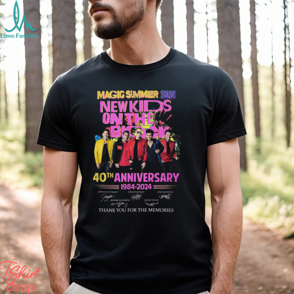 Magic Summer 2024 New Kids On The Block 40th Anniversary 1984 – 2024 Thank You For The Memories T Shirt Magic Summer 2024 New Kids On The Block 40th Anniversary 1984 – 2024 Thank You For The Memories T Shirt
