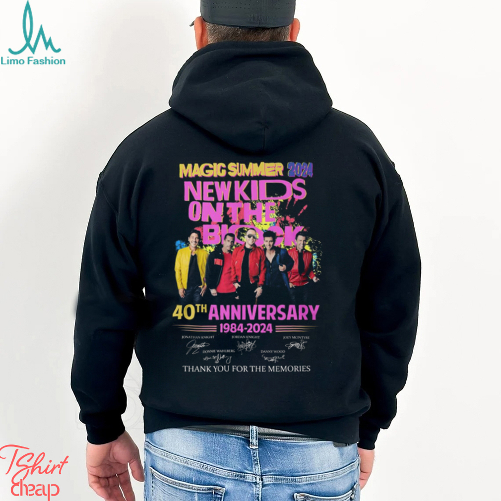 Magic Summer 2024 New Kids On The Block 40th Anniversary 1984 – 2024 Thank You For The Memories T Shirt Magic Summer 2024 New Kids On The Block 40th Anniversary 1984 – 2024 Thank You For The Memories T Shirt
