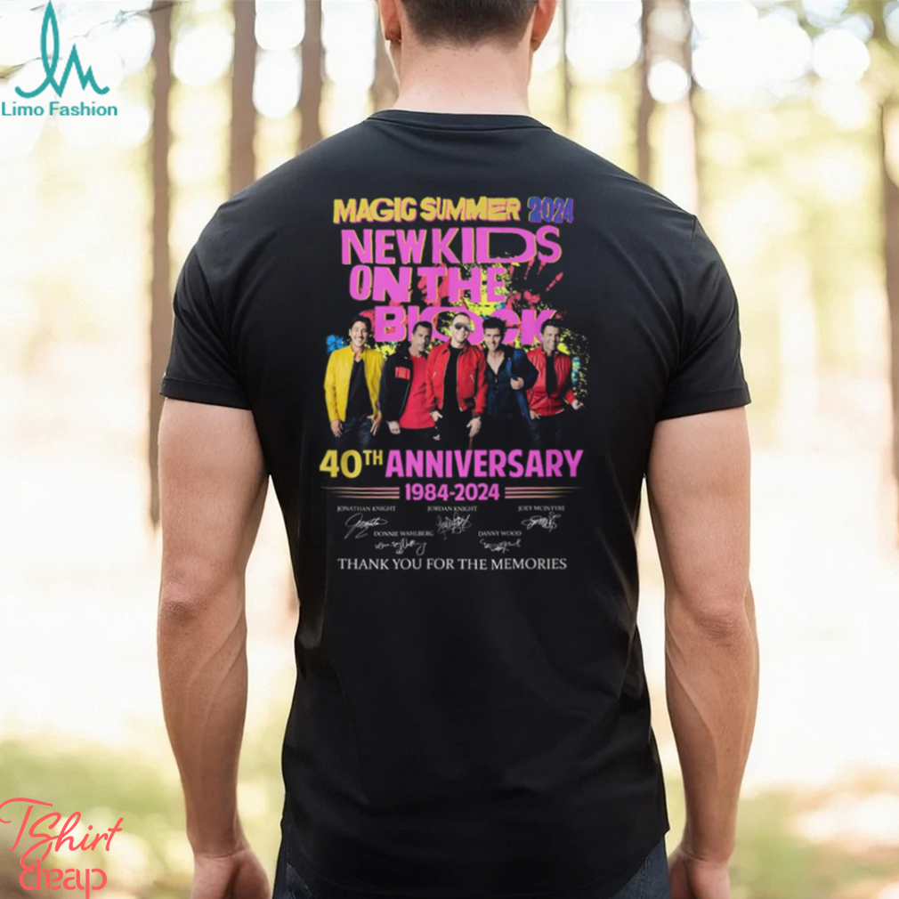 Magic Summer 2024 New Kids On The Block 40th Anniversary 1984 – 2024 Thank You For The Memories T Shirt Magic Summer 2024 New Kids On The Block 40th Anniversary 1984 – 2024 Thank You For The Memories T Shirt
