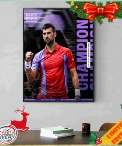 Magnificent Novak Djokovic Defeats Dimitrov A Record Extending Seventh Rolex Paris Masters Title ATP Masters 1000 Poster Canvas