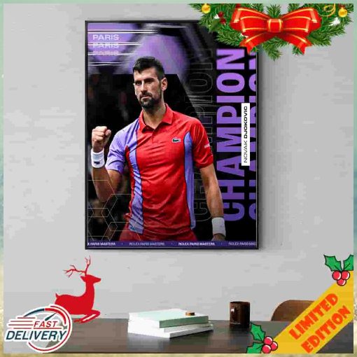 Magnificent Novak Djokovic Defeats Dimitrov A Record Extending Seventh Rolex Paris Masters Title ATP Masters 1000 Poster Canvas