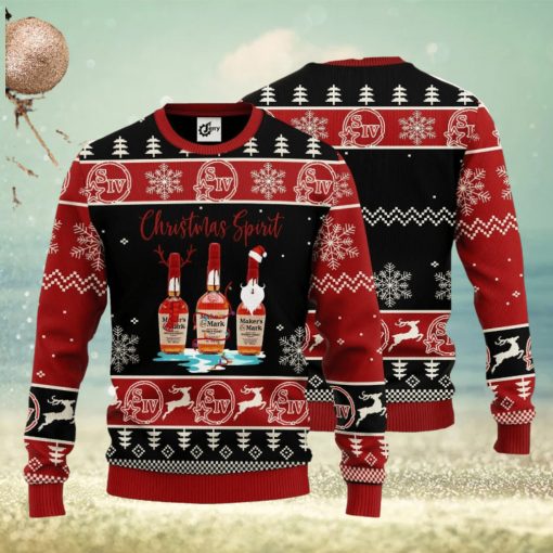 Maker’s Mark Christmas Spirit 3D Ugly Christmas Sweater Unisex Sweater Christmas Gift