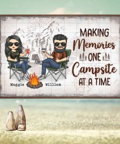 Making Memories One Campsite At A Time Gift For Camping Couples, Personalized Horizontal Poster