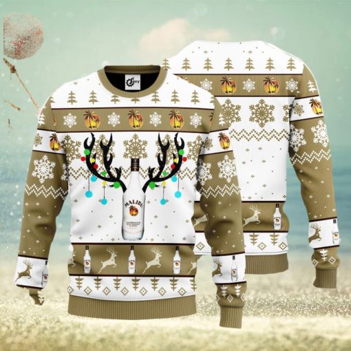 Malibu Rum Reindeer 3D Ugly Christmas Sweater Unisex Sweater Christmas Gift