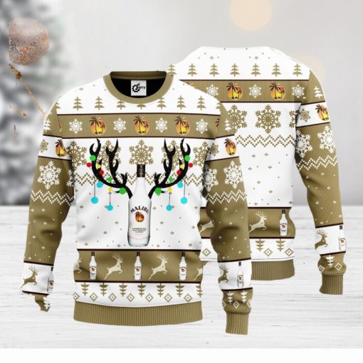 Malibu Rum Reindeer 3D Ugly Christmas Sweater Unisex Sweater Christmas Gift