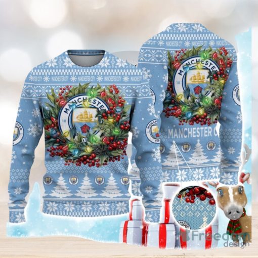 Manchester City F.C Ugly Christmas Sweater Gift Ideas For Fans