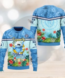 Manchester City Summer Vibers 3D Ugly Christmas Sweater