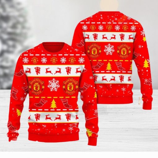 Manchester United 3D Ugly Christmas Sweater 2023