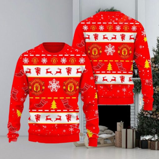 Manchester United 3D Ugly Christmas Sweater 2023